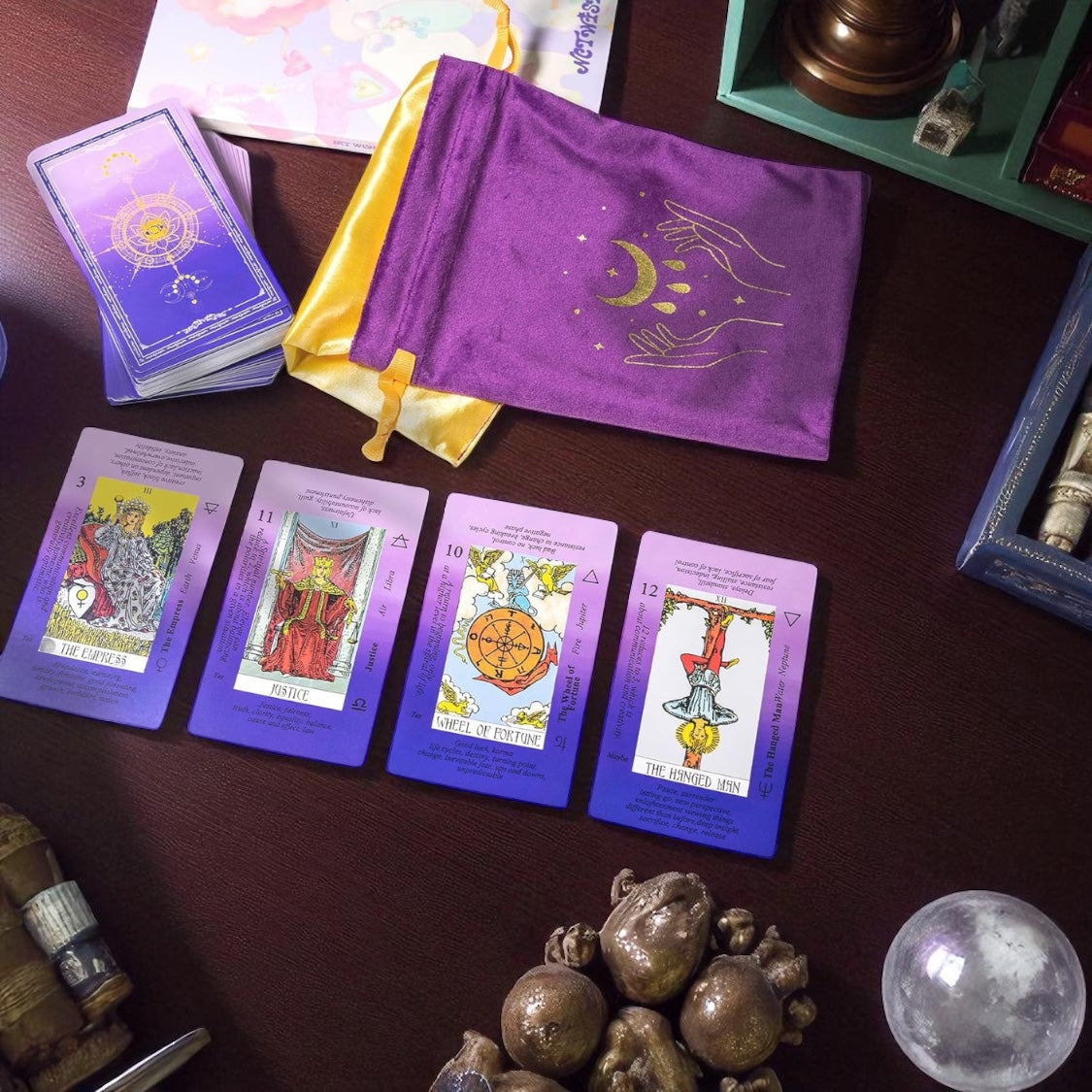 Beginners Tarot with Classic Lined Pouch Carry Bag