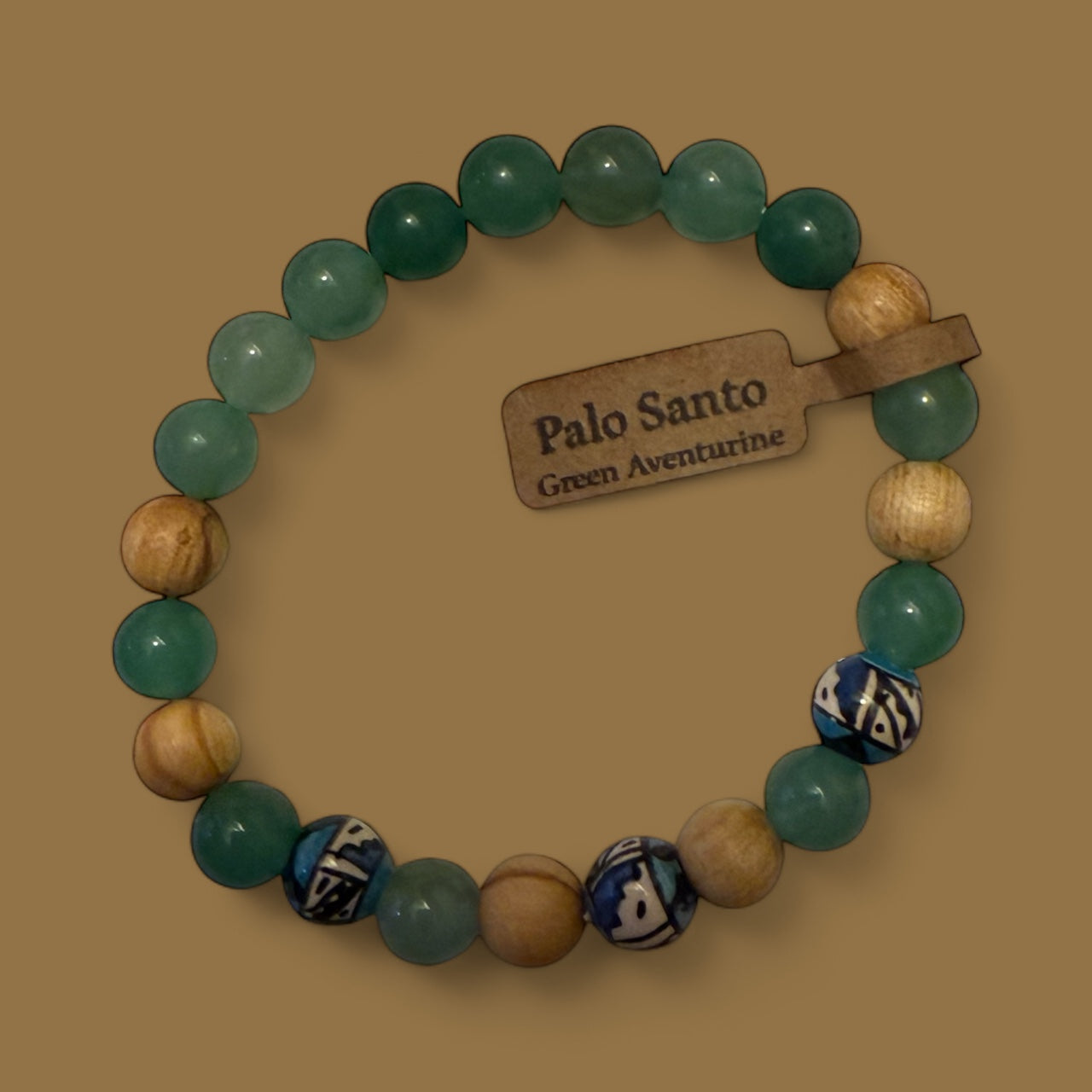 Palo Santo & Green Aventurine Bracelet (8–8.5 mm)