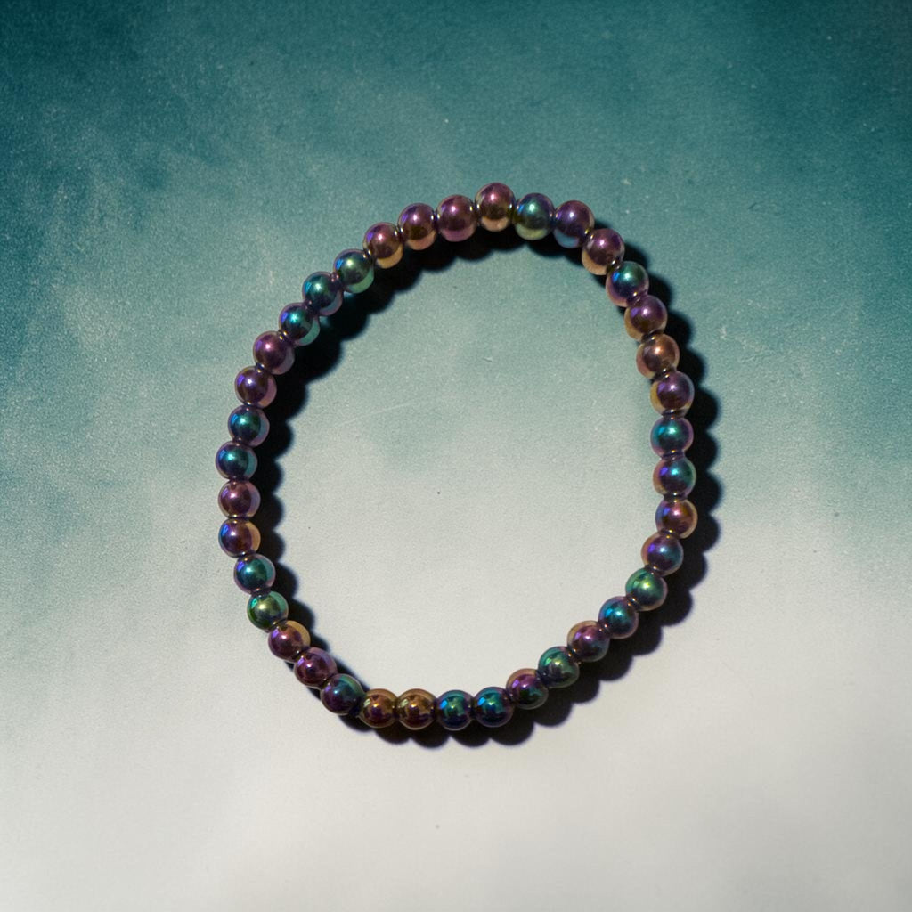 Rainbow Hematite Crystal Bracelet for Kids | 4MM